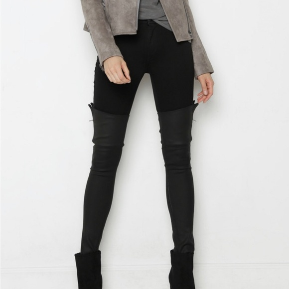 James Jean Dee Dee BNWT zip leather side leg Hot Jean! - Picture 3 of 10